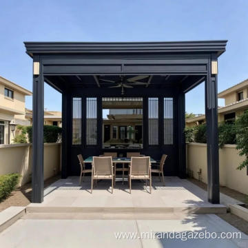 outdoor bioclimatic aluminum pergola white louvre gazebo